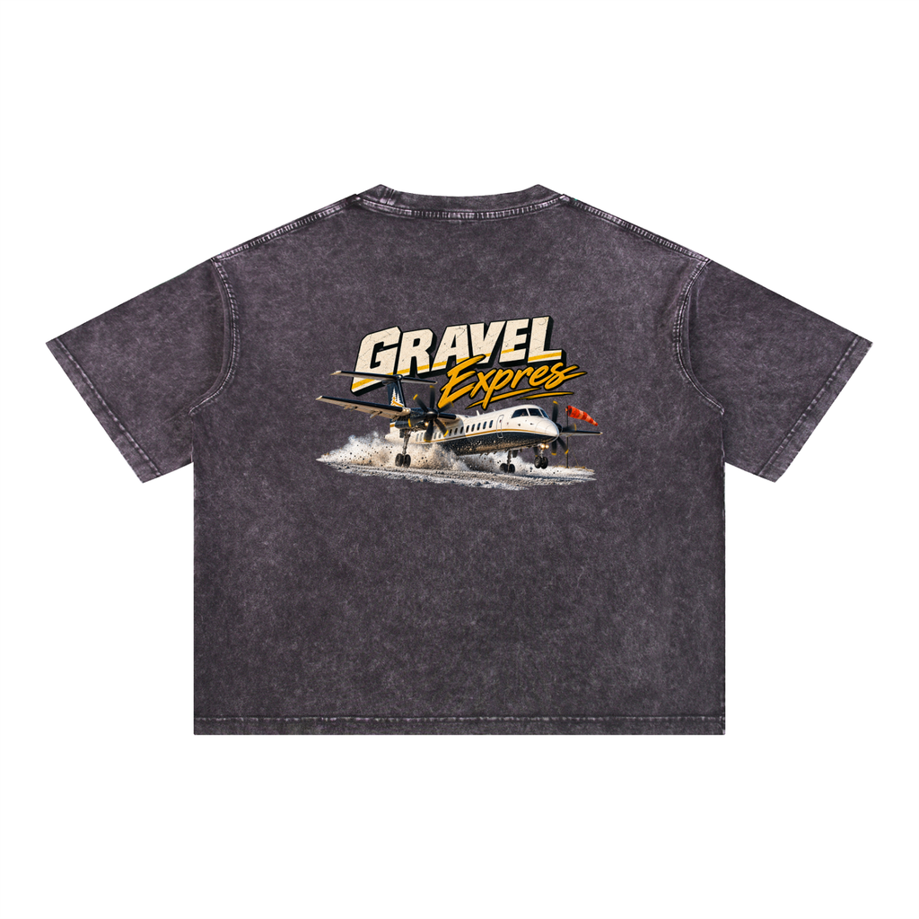 Gravel Express - Mineral Wash Boxy Cotton T-Shirt