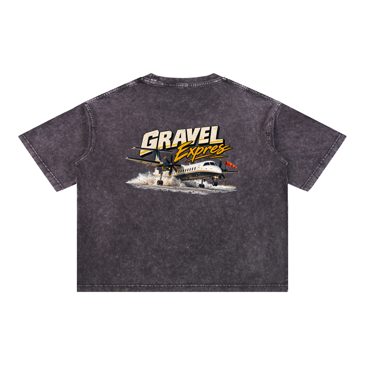 Gravel Express - Mineral Wash Boxy Cotton T-Shirt