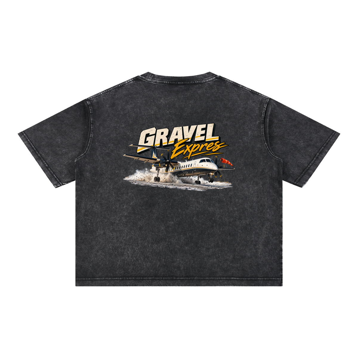 Gravel Express - Mineral Wash Boxy Cotton T-Shirt