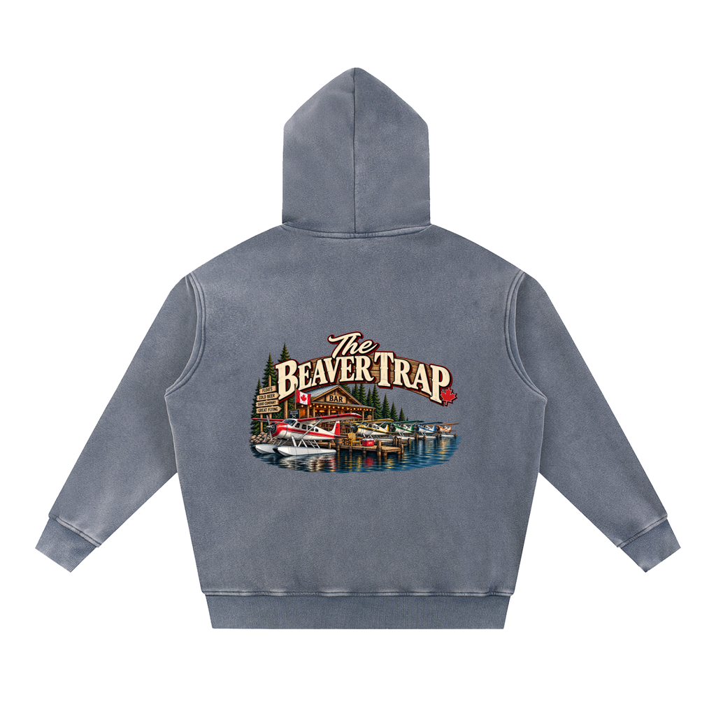 Beaver Trap - Snow Wash Fleece Oversize Hoodie