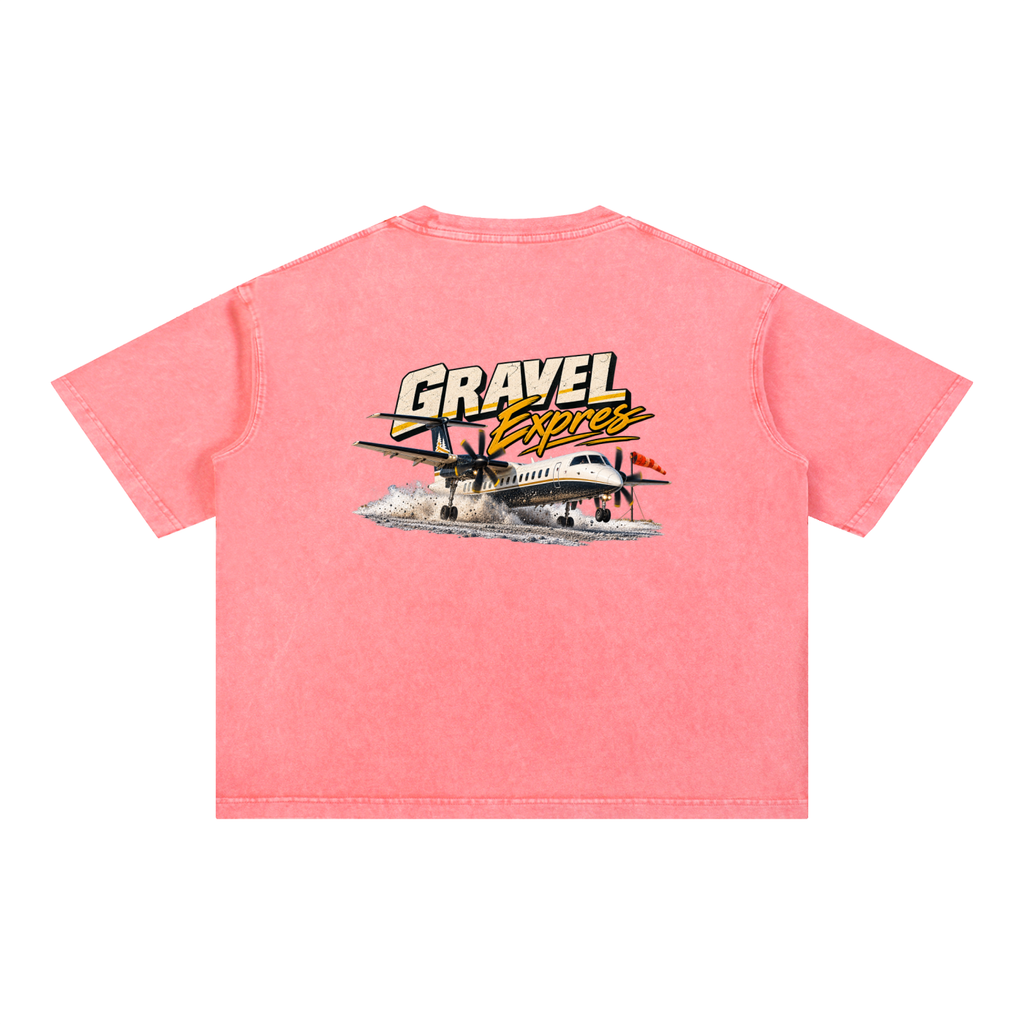 Gravel Express - Mineral Wash Boxy Cotton T-Shirt