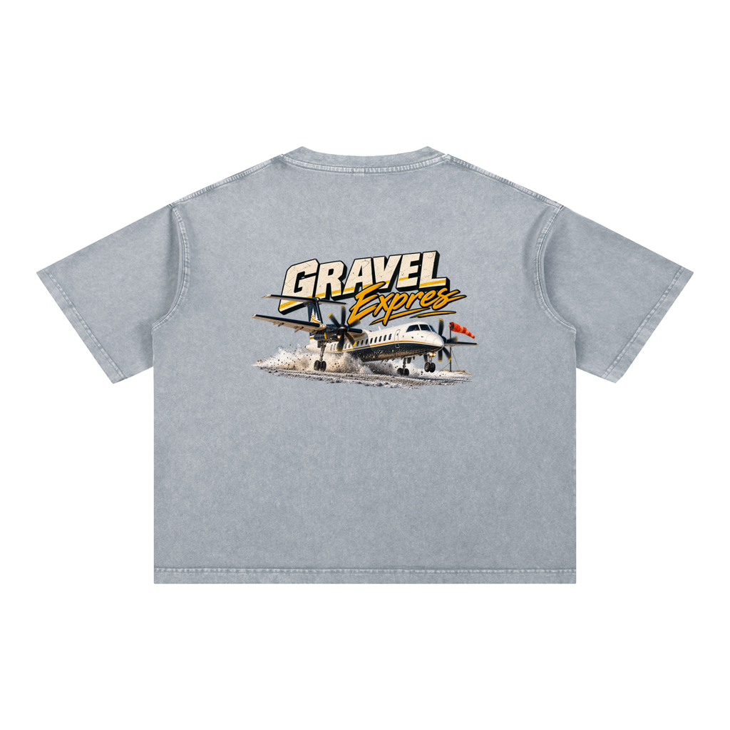 Gravel Express - Mineral Wash Boxy Cotton T-Shirt