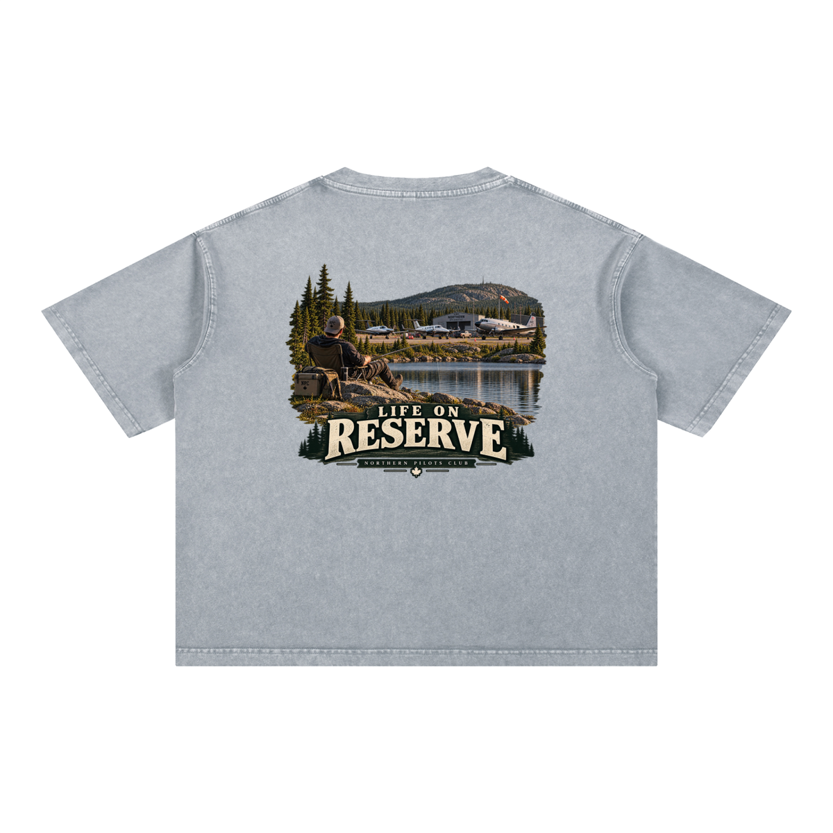 Life on Reserve - Mineral Wash Boxy Cotton T-Shirt