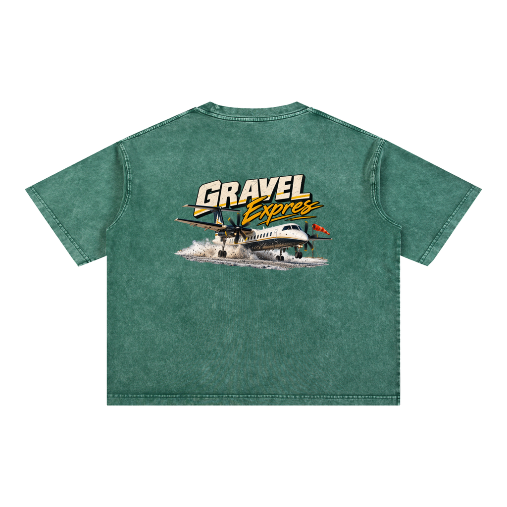 Gravel Express - Mineral Wash Boxy Cotton T-Shirt