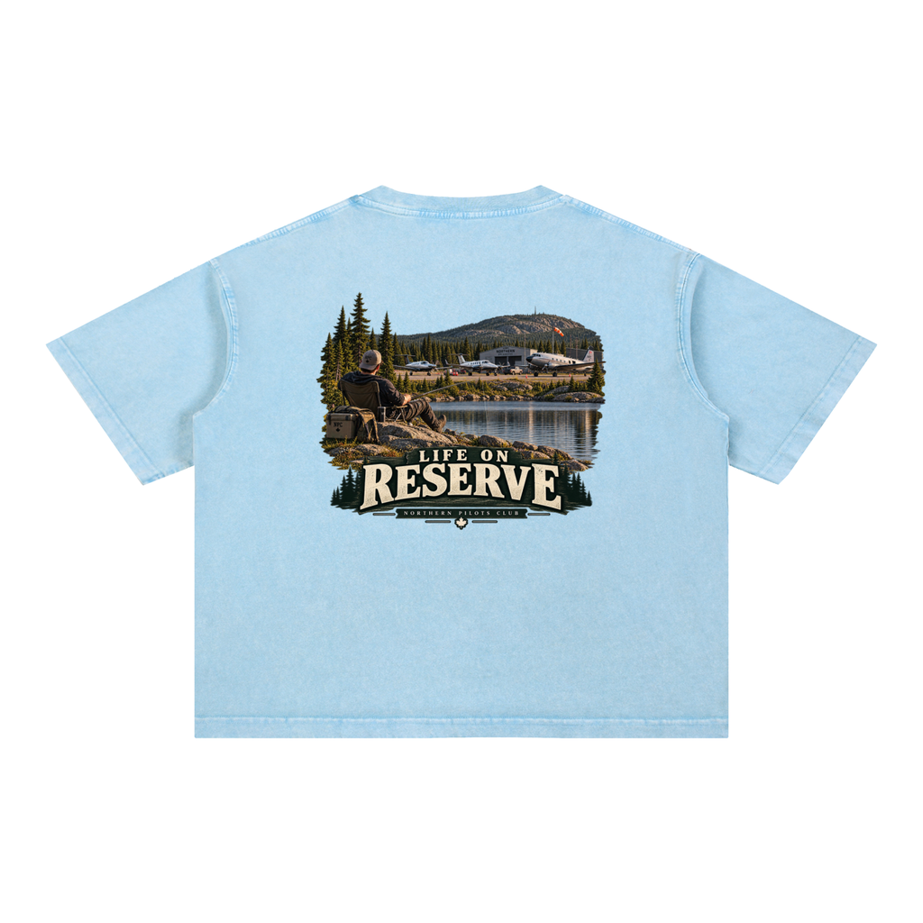 Life on Reserve - Mineral Wash Boxy Cotton T-Shirt