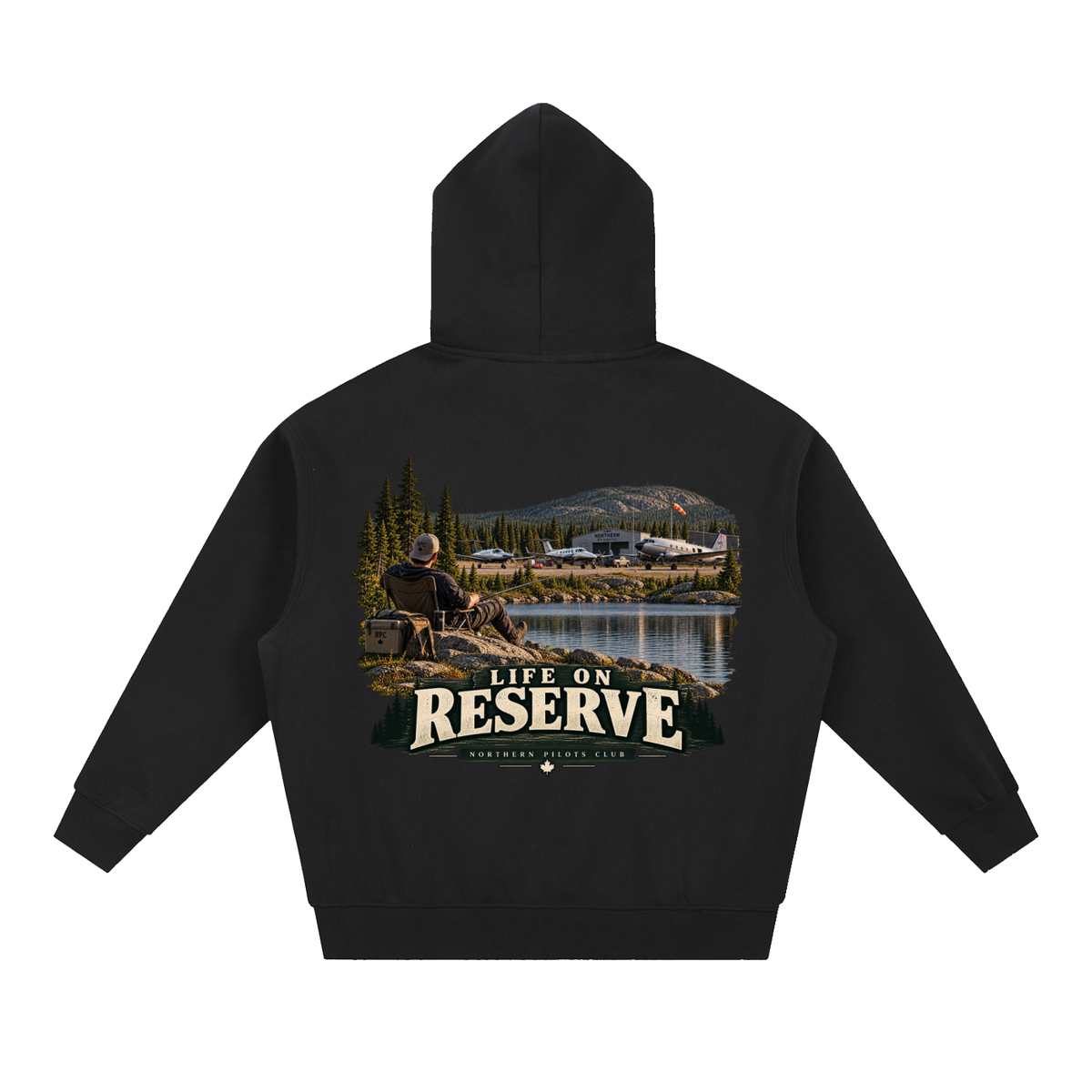 Life on Reserve - Essential Oversized Boxy Fit Fleece Hoodie