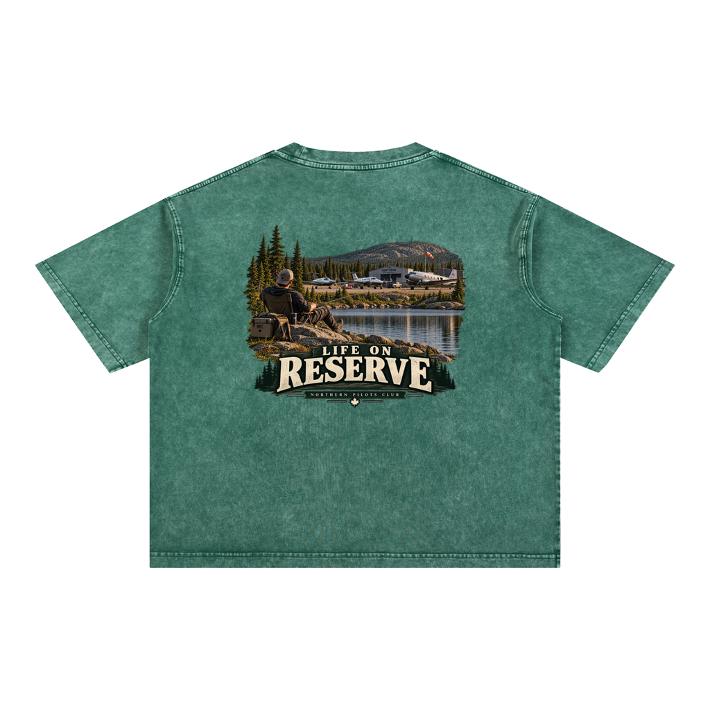 Life on Reserve - Mineral Wash Boxy Cotton T-Shirt
