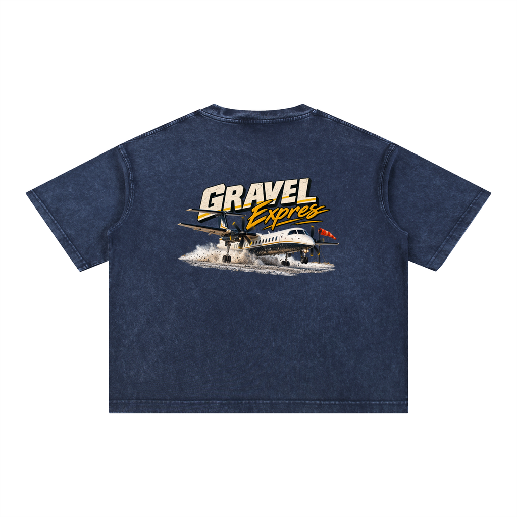 Gravel Express - Mineral Wash Boxy Cotton T-Shirt