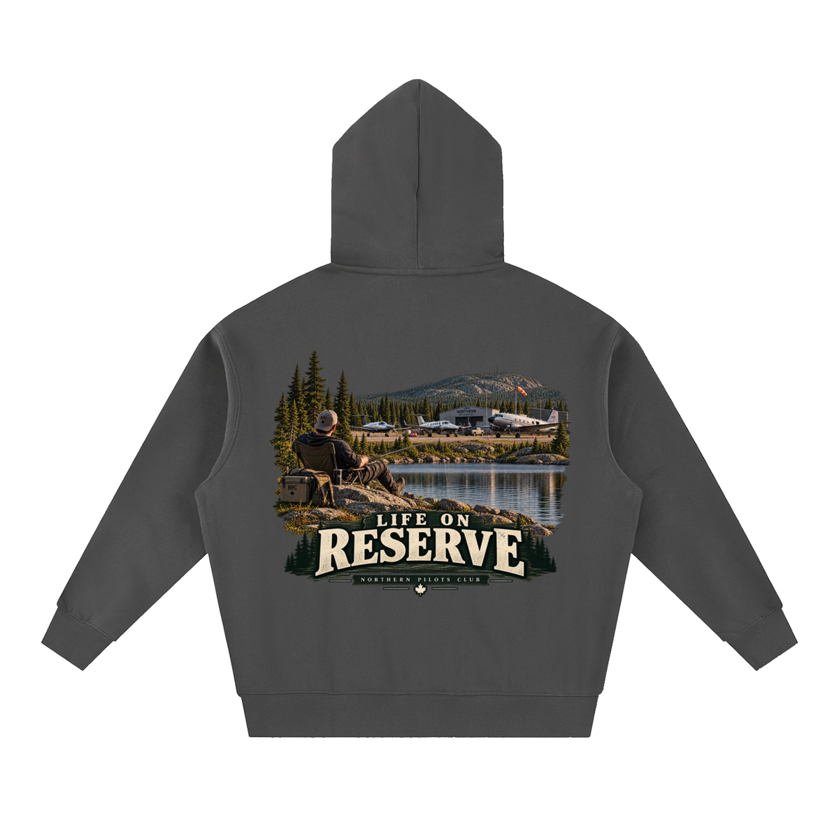 Life on Reserve - Essential Oversized Boxy Fit Fleece Hoodie