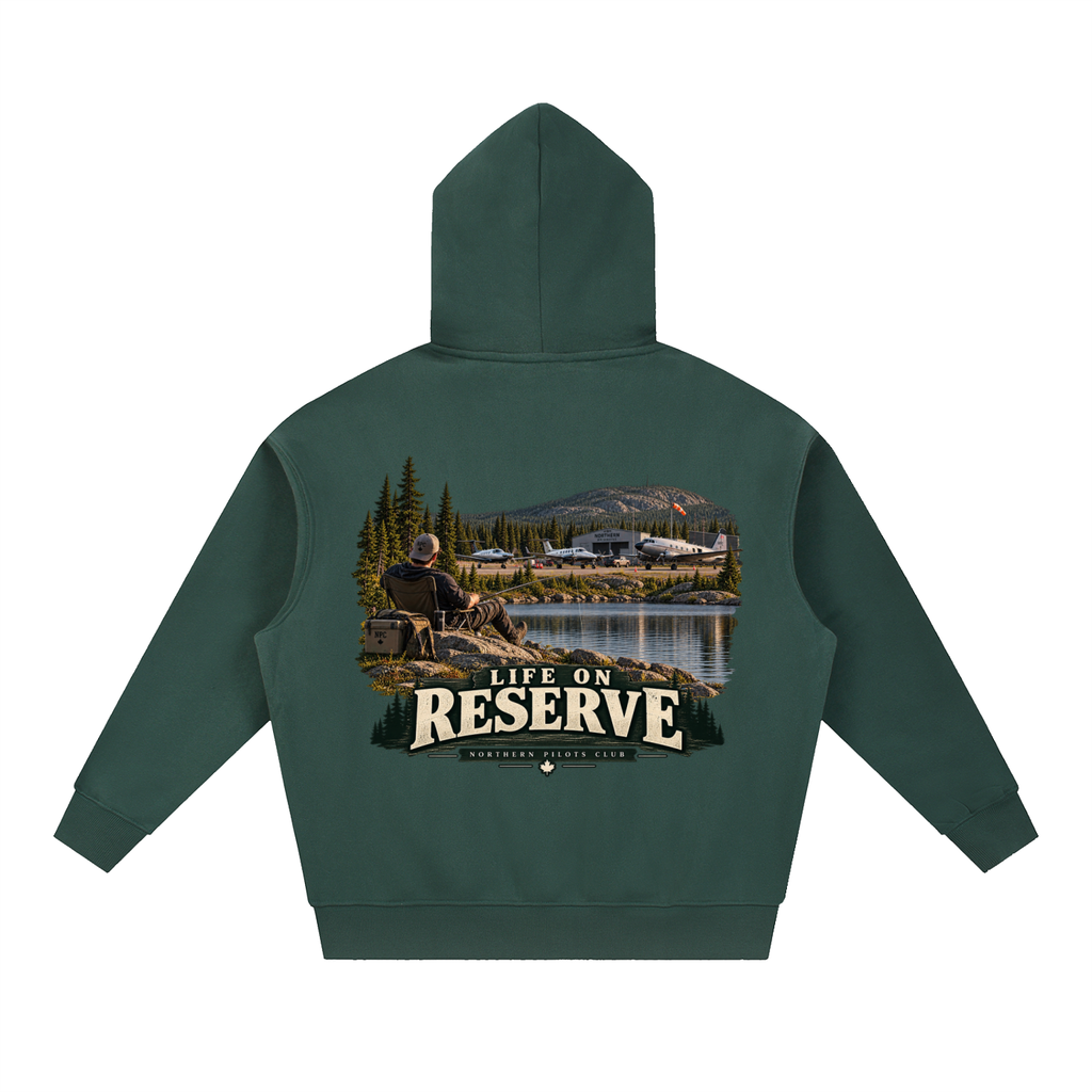 Life on Reserve - Essential Oversized Boxy Fit Fleece Hoodie