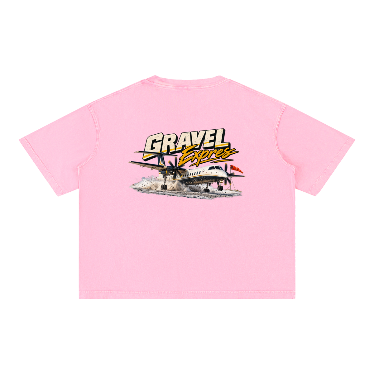 Gravel Express - Mineral Wash Boxy Cotton T-Shirt