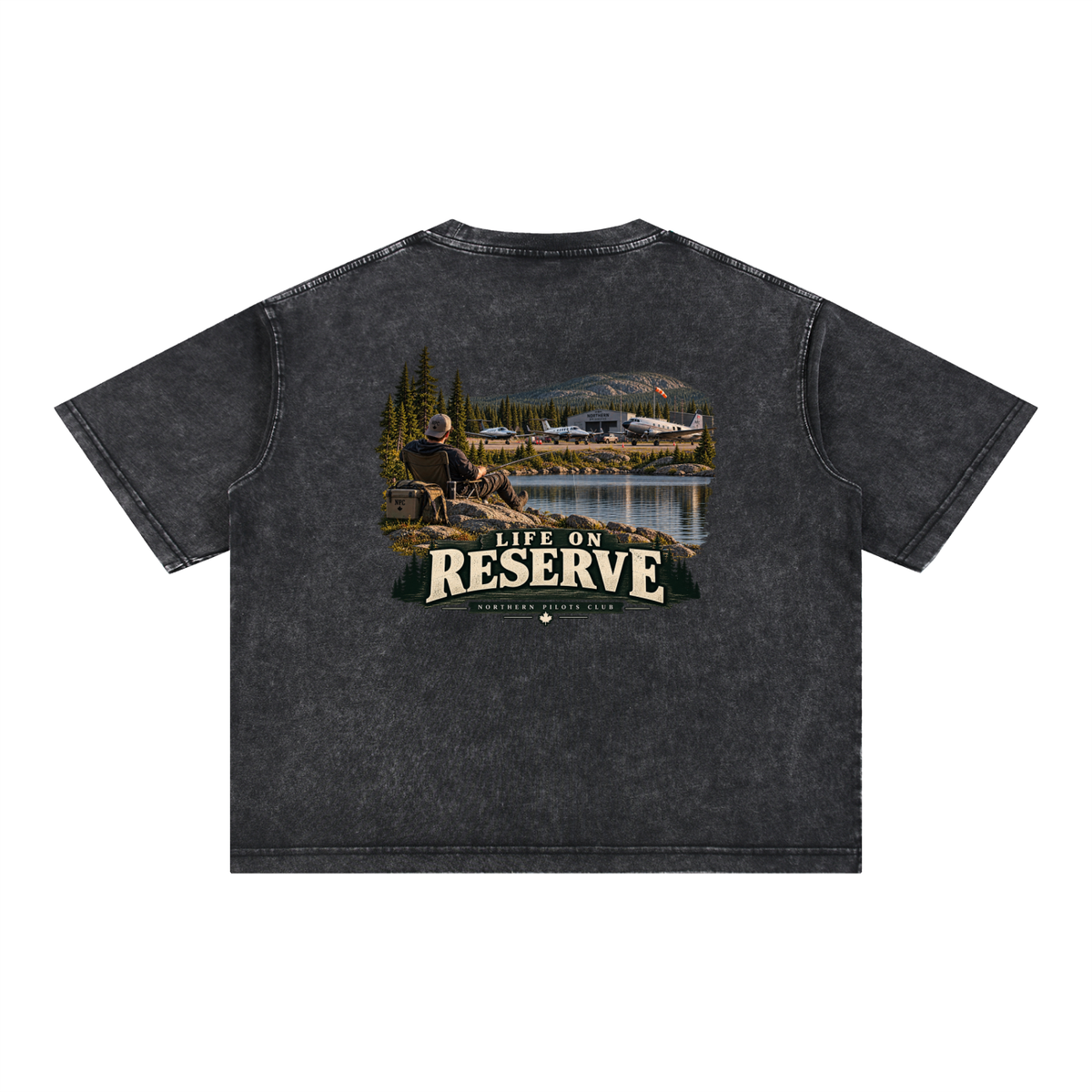 Life on Reserve - Mineral Wash Boxy Cotton T-Shirt