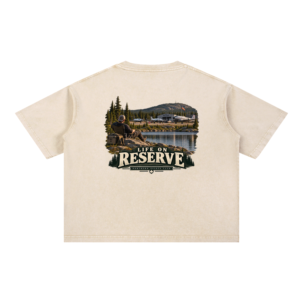 Life on Reserve - Mineral Wash Boxy Cotton T-Shirt