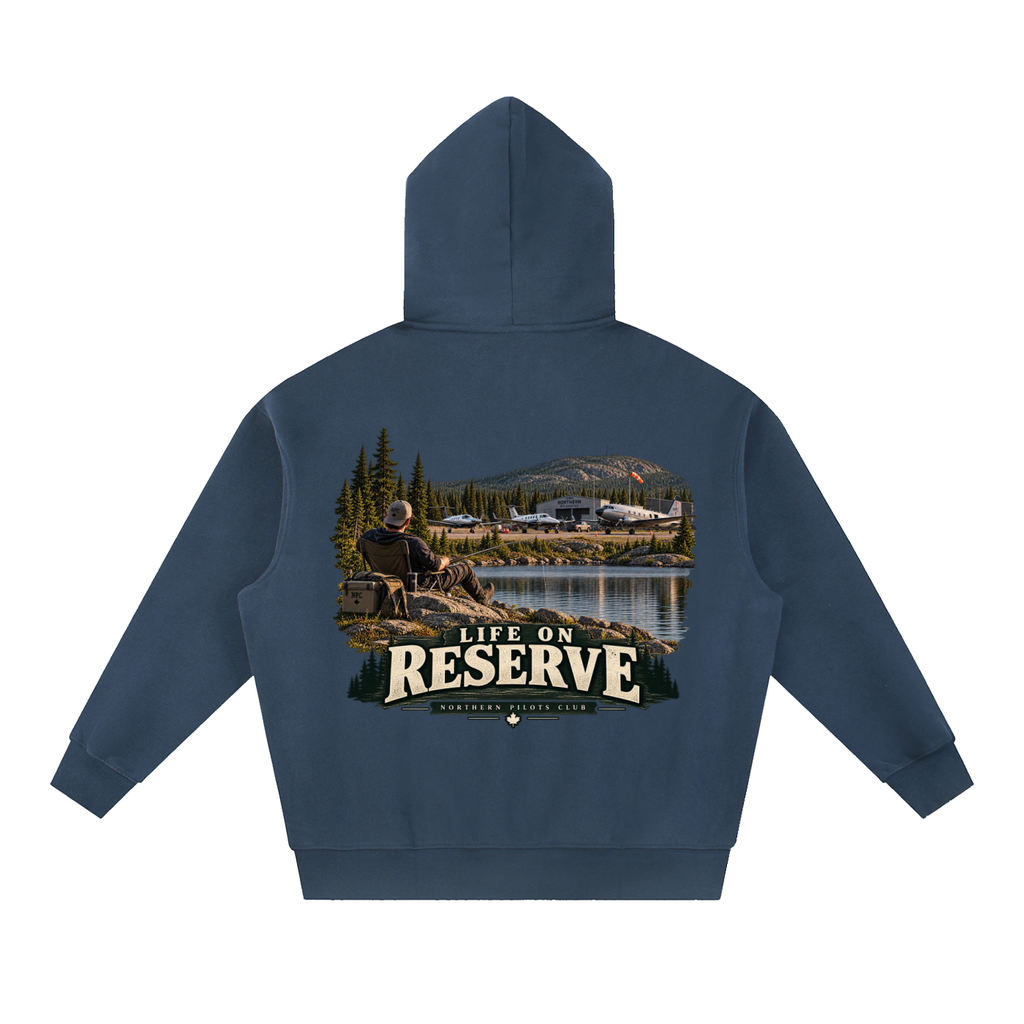 Life on Reserve - Essential Oversized Boxy Fit Fleece Hoodie