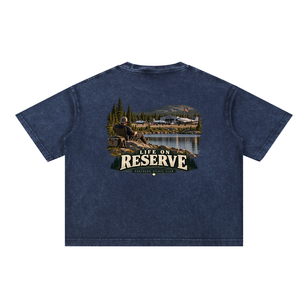 Life on Reserve - Mineral Wash Boxy Cotton T-Shirt