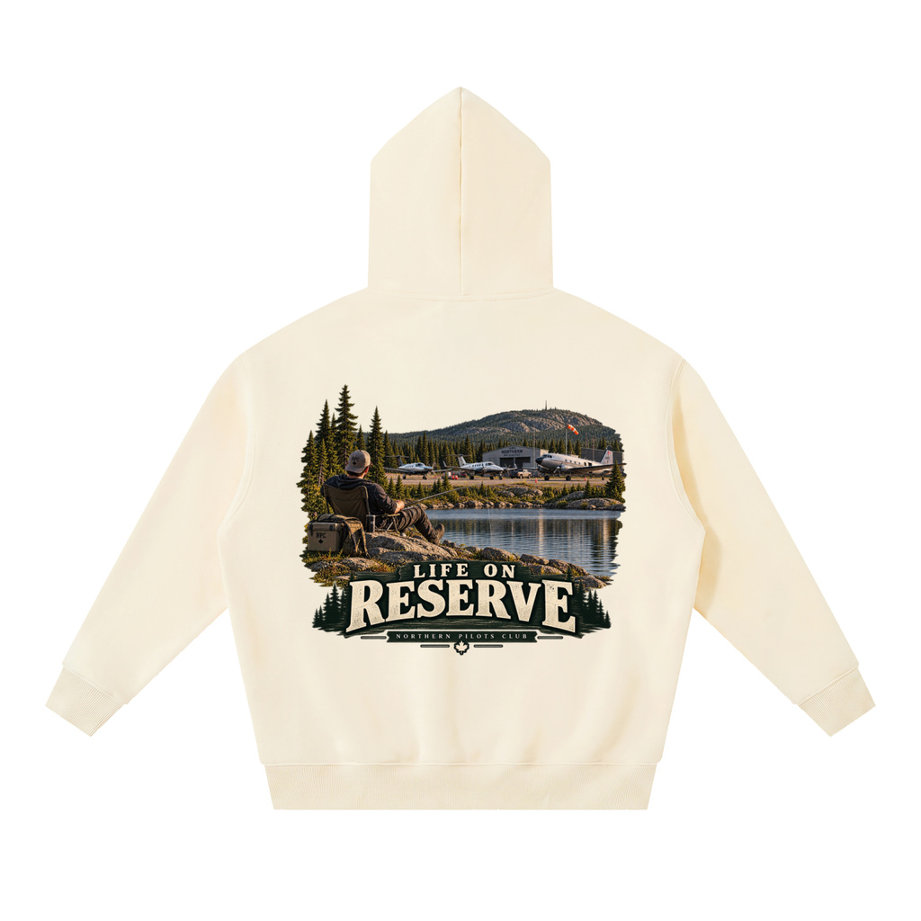 Life on Reserve - Essential Oversized Boxy Fit Fleece Hoodie
