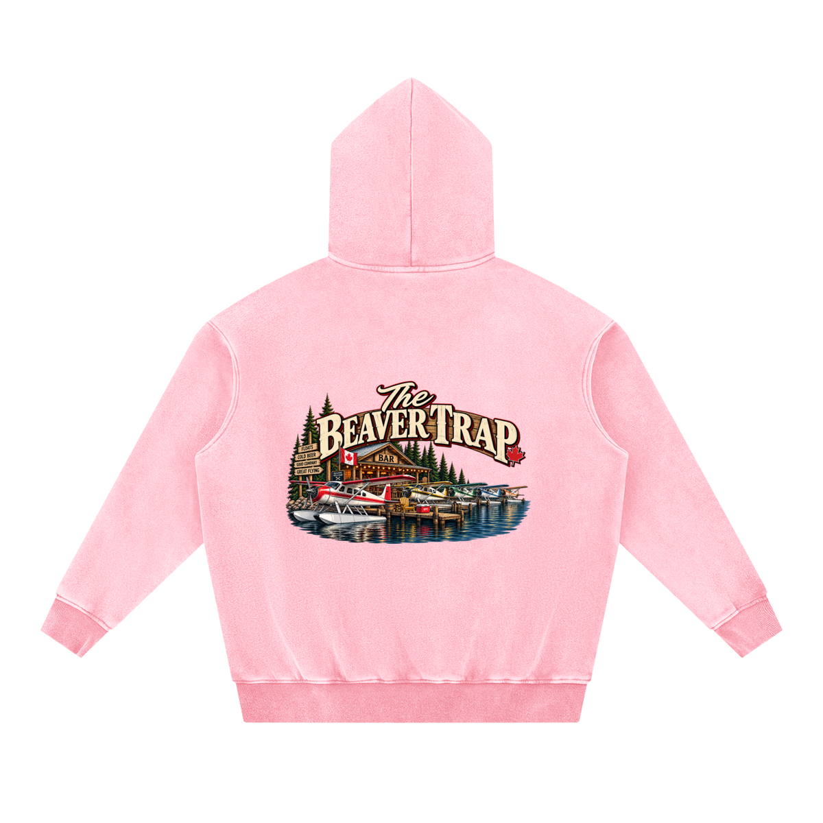 Beaver Trap - Snow Wash Fleece Oversize Hoodie