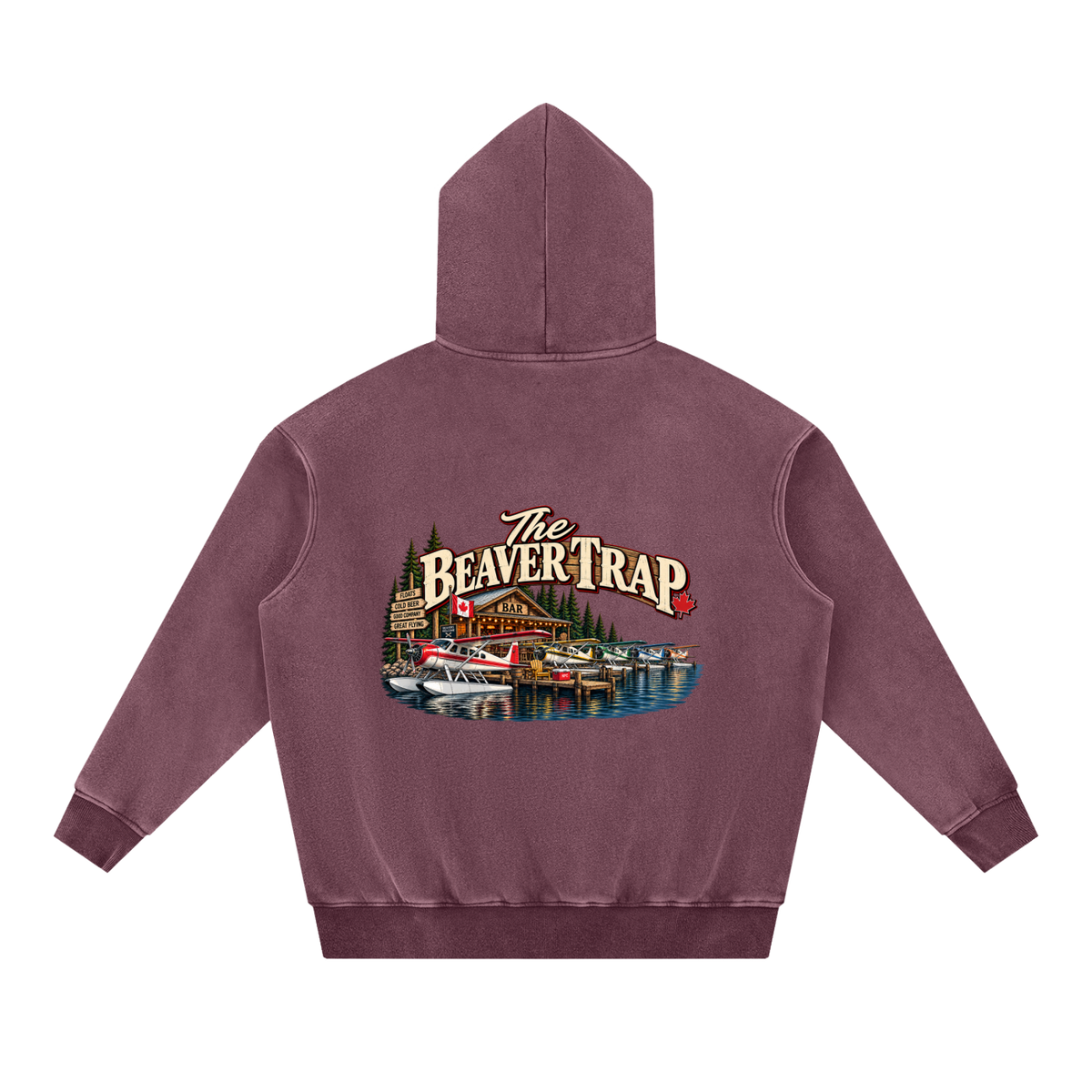 Beaver Trap - Snow Wash Fleece Oversize Hoodie