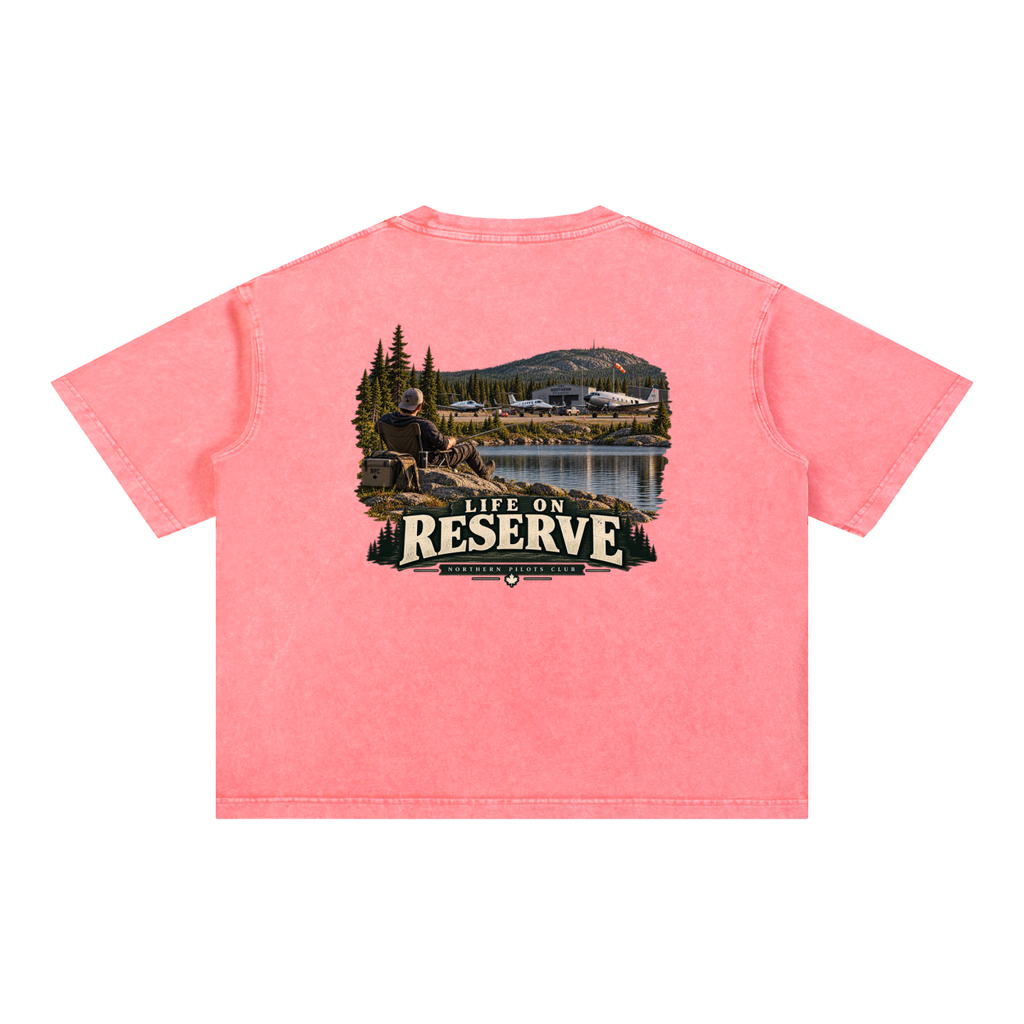 Life on Reserve - Mineral Wash Boxy Cotton T-Shirt