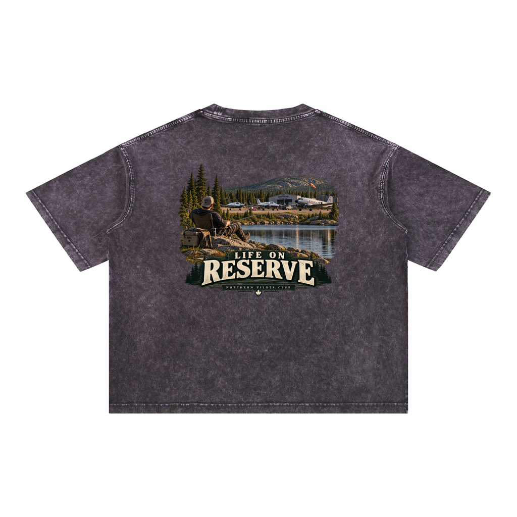Life on Reserve - Mineral Wash Boxy Cotton T-Shirt