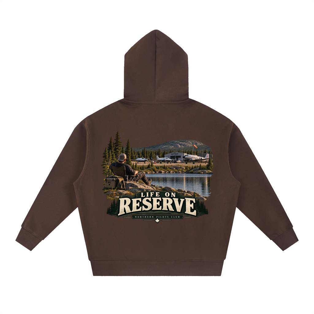 Life on Reserve - Essential Oversized Boxy Fit Fleece Hoodie