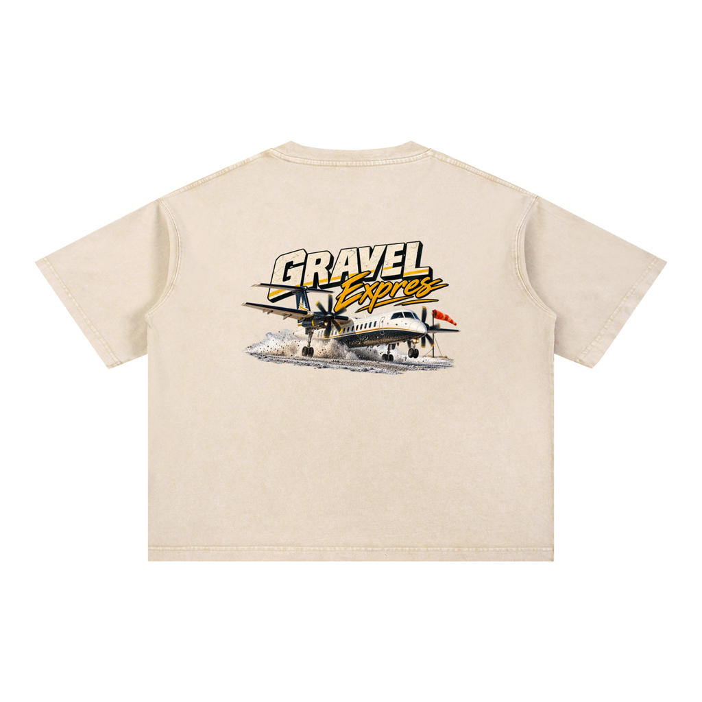 Gravel Express - Mineral Wash Boxy Cotton T-Shirt