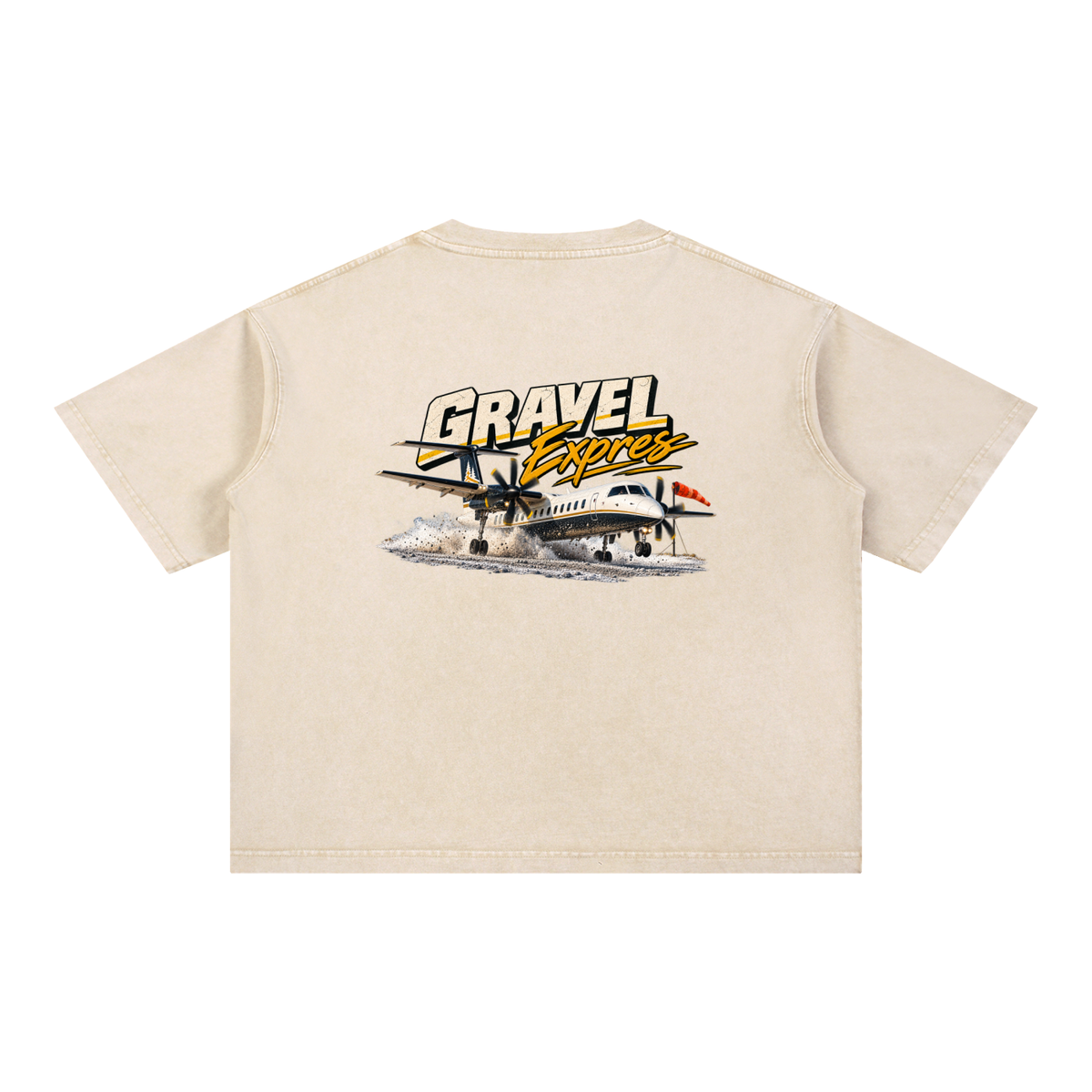 Gravel Express - Mineral Wash Boxy Cotton T-Shirt
