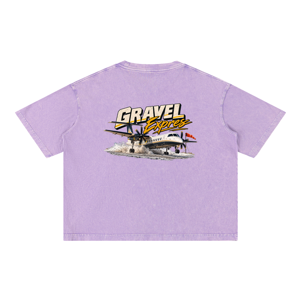 Gravel Express - Mineral Wash Boxy Cotton T-Shirt