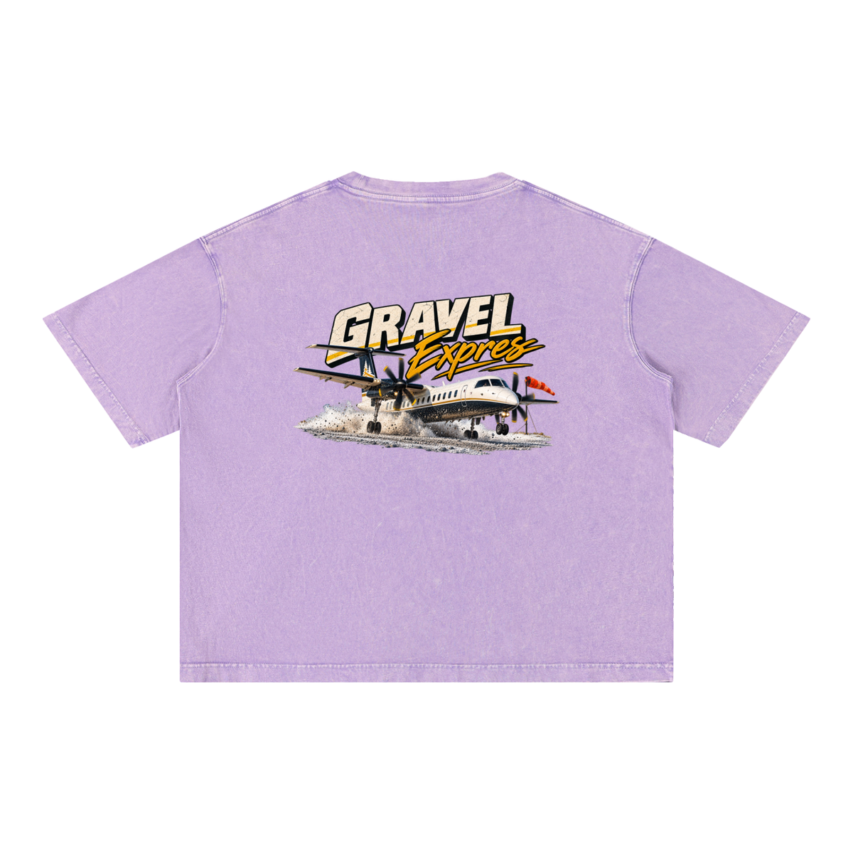 Gravel Express - Mineral Wash Boxy Cotton T-Shirt