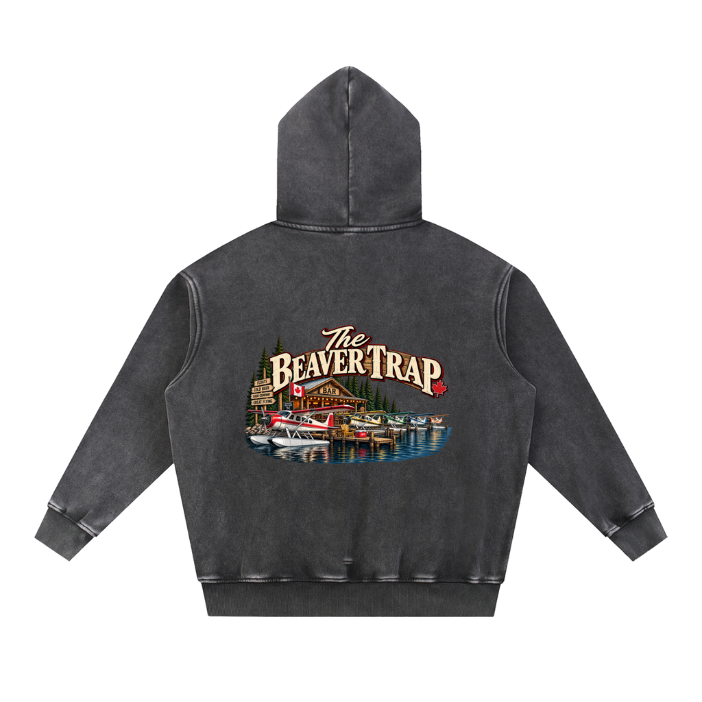 Beaver Trap - Snow Wash Fleece Oversize Hoodie