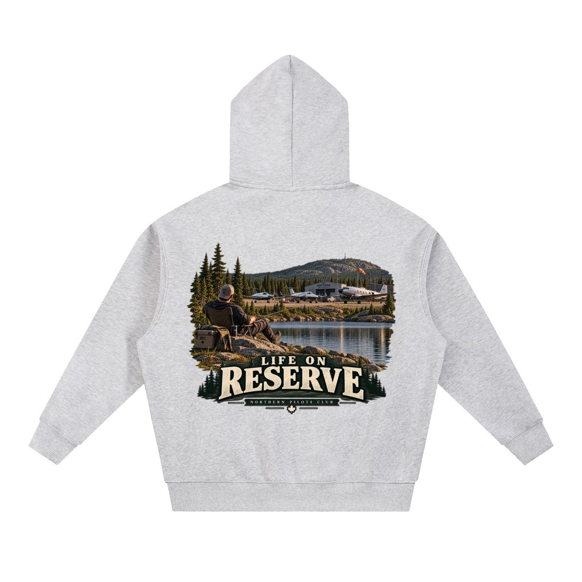 Life on Reserve - Essential Oversized Boxy Fit Fleece Hoodie