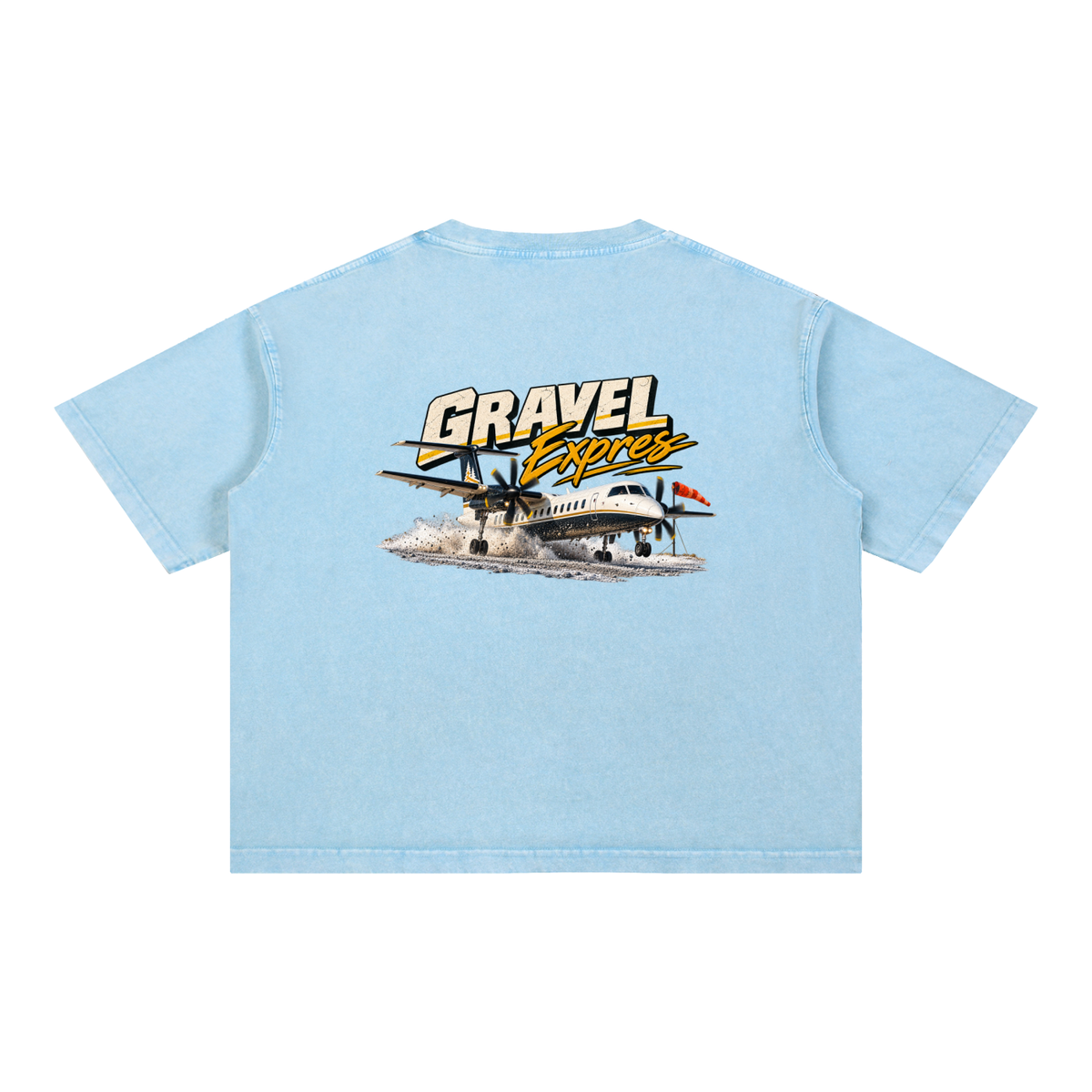 Gravel Express - Mineral Wash Boxy Cotton T-Shirt